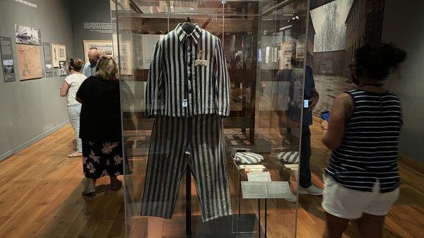 Prisoners clothing - from the traveling Auschwitz exhibit