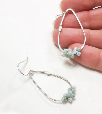 Wabi Larimar Teardrop Earrings