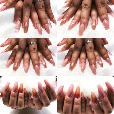 Nude gel nails