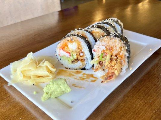 Super spider roll. Packed full of goodies, not a bunch of rice.