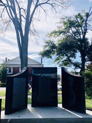 Memorial in park across from courthouse