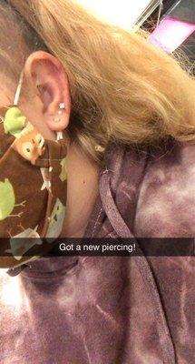 Just got my third lobe pierced by Marvel!