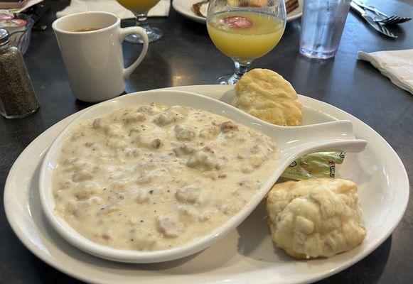 Sausage Gravy and Biscuits