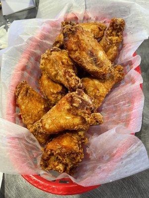 Fried Breaded Wings, Sauce on Side.