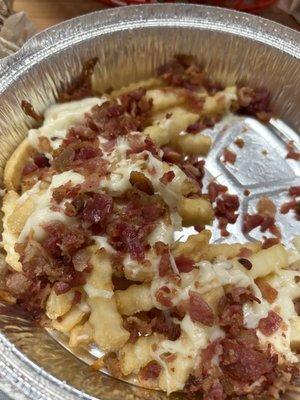 The bacon and cheese French fries.. fries were not crispy the way I like it but ranch made this better