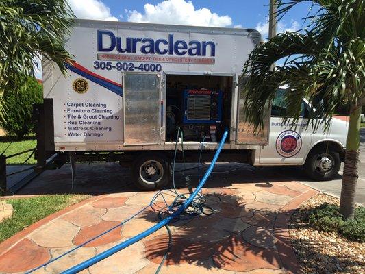 Our full size Unit cleaning wood floors