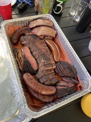 Some jerk ribs, sausages, brisket, pastrami, beef cheek