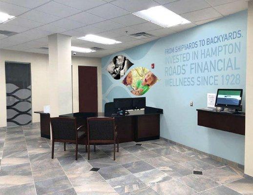 BayPort Credit Union branch interior view