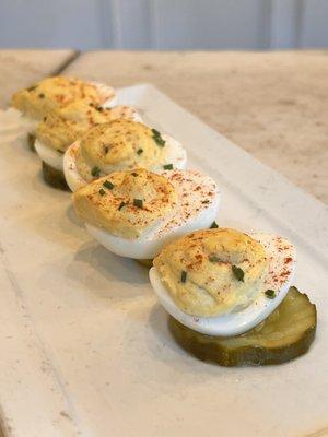 Deviled eggs at Merchant's