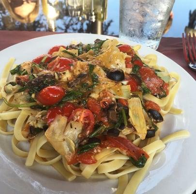 Vegetable Pasta Special on the Patio!