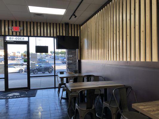 View of the dining area.