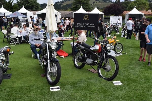 Neil Jameson (left) displaying a portion of his outstanding motorcycle collection at the 2016 Quail Motorcycle Gathering in Carmel Valley!