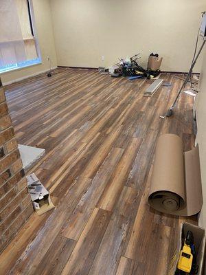 vinyl floor installation