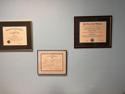 Certificates