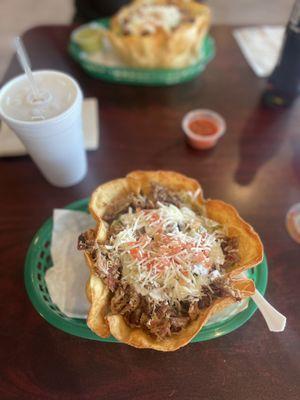 Carnitas taco salad