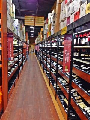 Large selection of wine