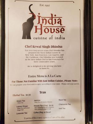 India House started New Menu from December 1st 2021!!!