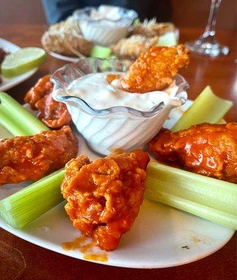 Buffalo & Parmesan Garlic Wings with Ranch