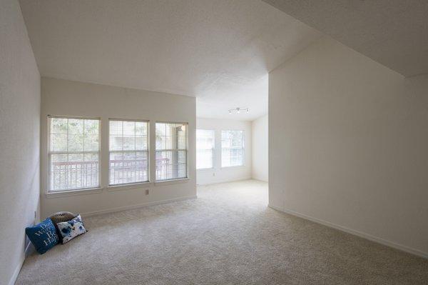 Spacious living and dining room in our B2 floor plan