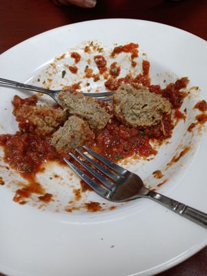 Cut up meatball