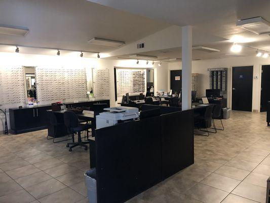 Just remodeled in 2018! Huge frame selection! Ray-Ban, Dior, Spy, Oakley, Menizzi, Armani, Michael Kors, Coach, Hugo Boss, Diva..etc!