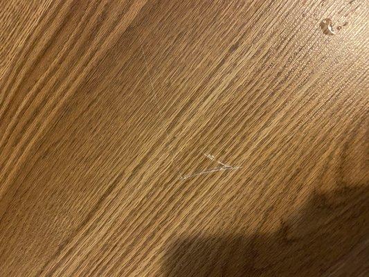 Scratched up floor