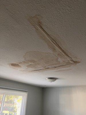 Leaking roof in dining room