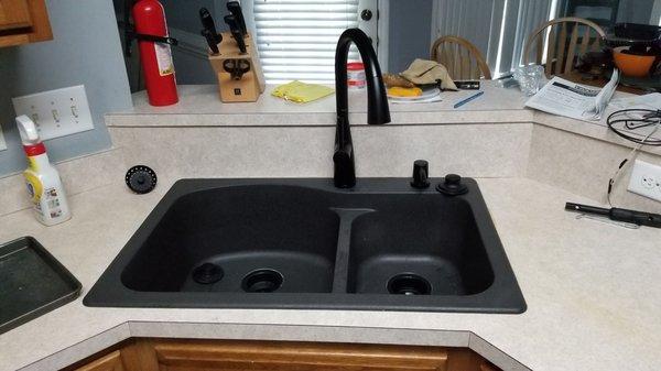 New sink installation