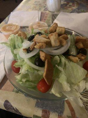 Just a small House Salad to start !