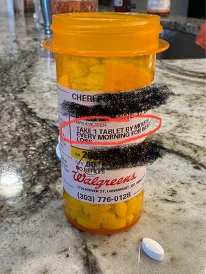 My prescription reads to take one a day.