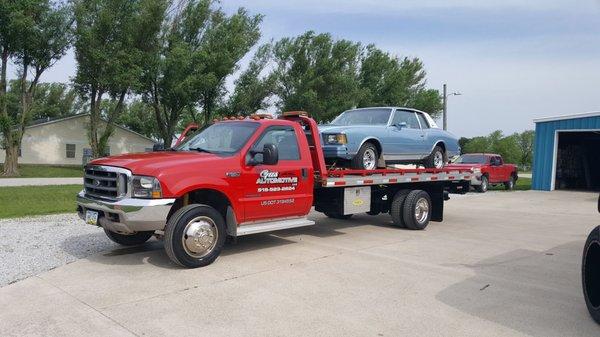 Flat bed hauling the Monte Carlo in the Good Egg Days Parade