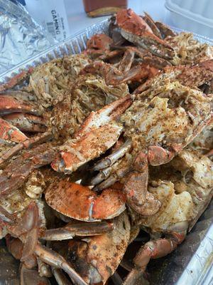 A dozen Blue shell crabs- Large males