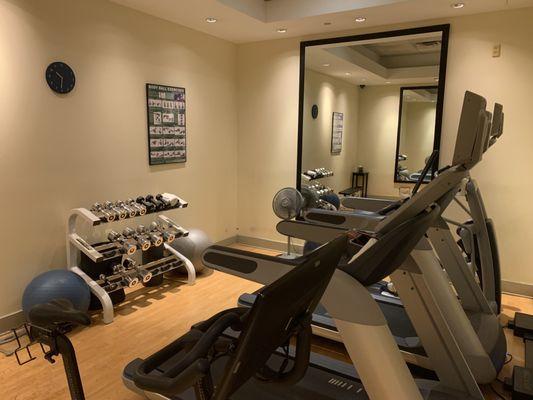 Gym on the concourse floor.