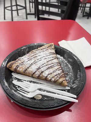 Strawberry Nutella with Almond and Graham Crackers Crepe