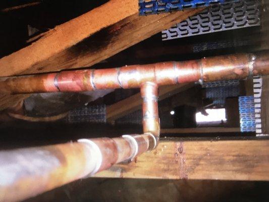 Copper water line repair