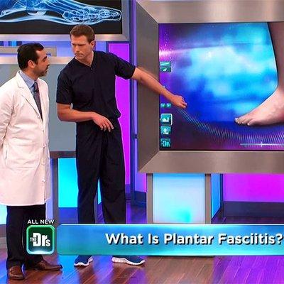 Dr. Bob on The Doctors demonstrating new treatments for heel pain.