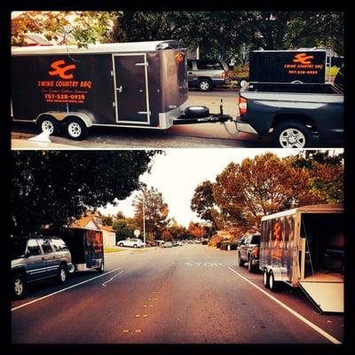 S'Wine Country BBQ & Gourmet Grill preparing to serve our Wednesday Night Market fans.