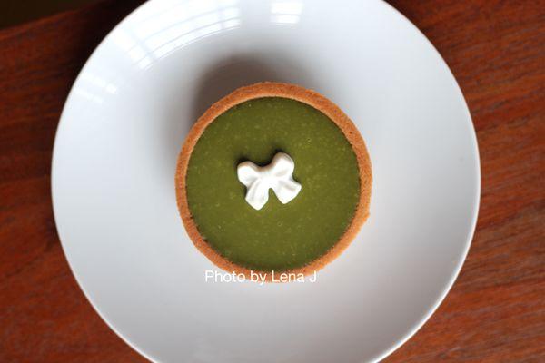 Matcha Green Tea Tart ($3.99) - matcha ganache and adzuki beans. It's good, has a strong matcha flavor.