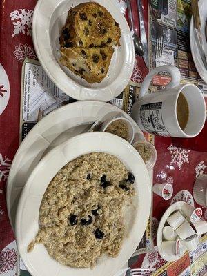 Oatmeal and raisin toast