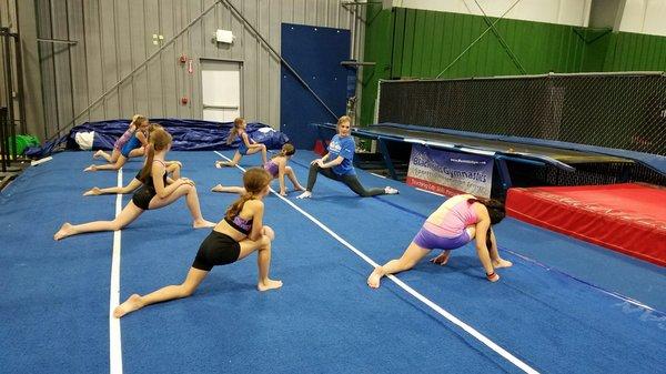 Flexibility is learned at Black Hills Gymnastics.