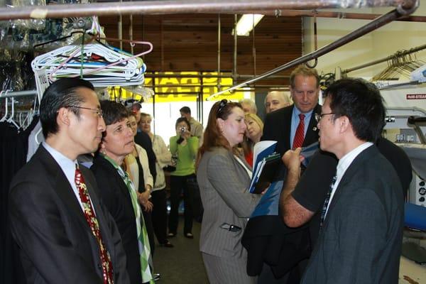 Grand opening party for the "GREEN" cleaners in SF