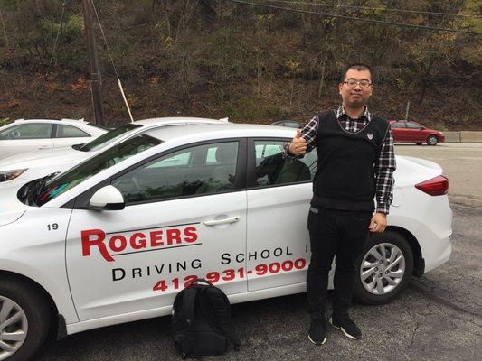 Another newly licensed Rogers Driving School student!