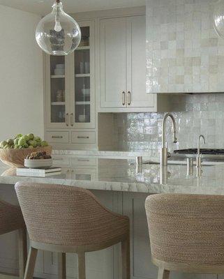 Tile and Island countertops.