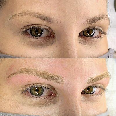 Beautiful brow transformation for my lovely client..