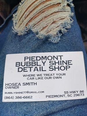 Piedmont Bubblyshine Detail Shop 