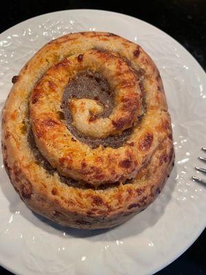 Sausage and Cheese Pinwheel.  It's like a savory cinnamon roll.  Very good.