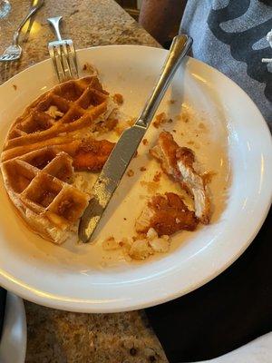 Chicken and waffles