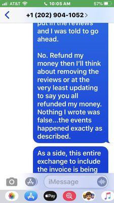 Holding refund until I remove the truth - 3