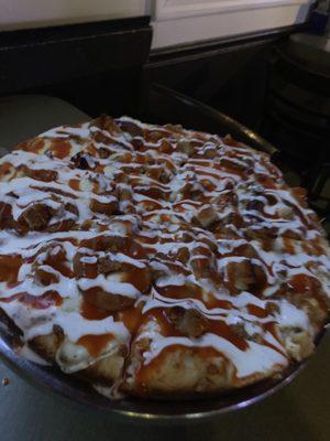 BBQ chicken pizza.