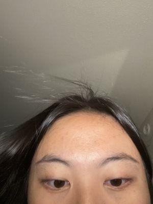 This is how my eyebrows looked today.  since getting it done in may. Very uneven and badly grown out